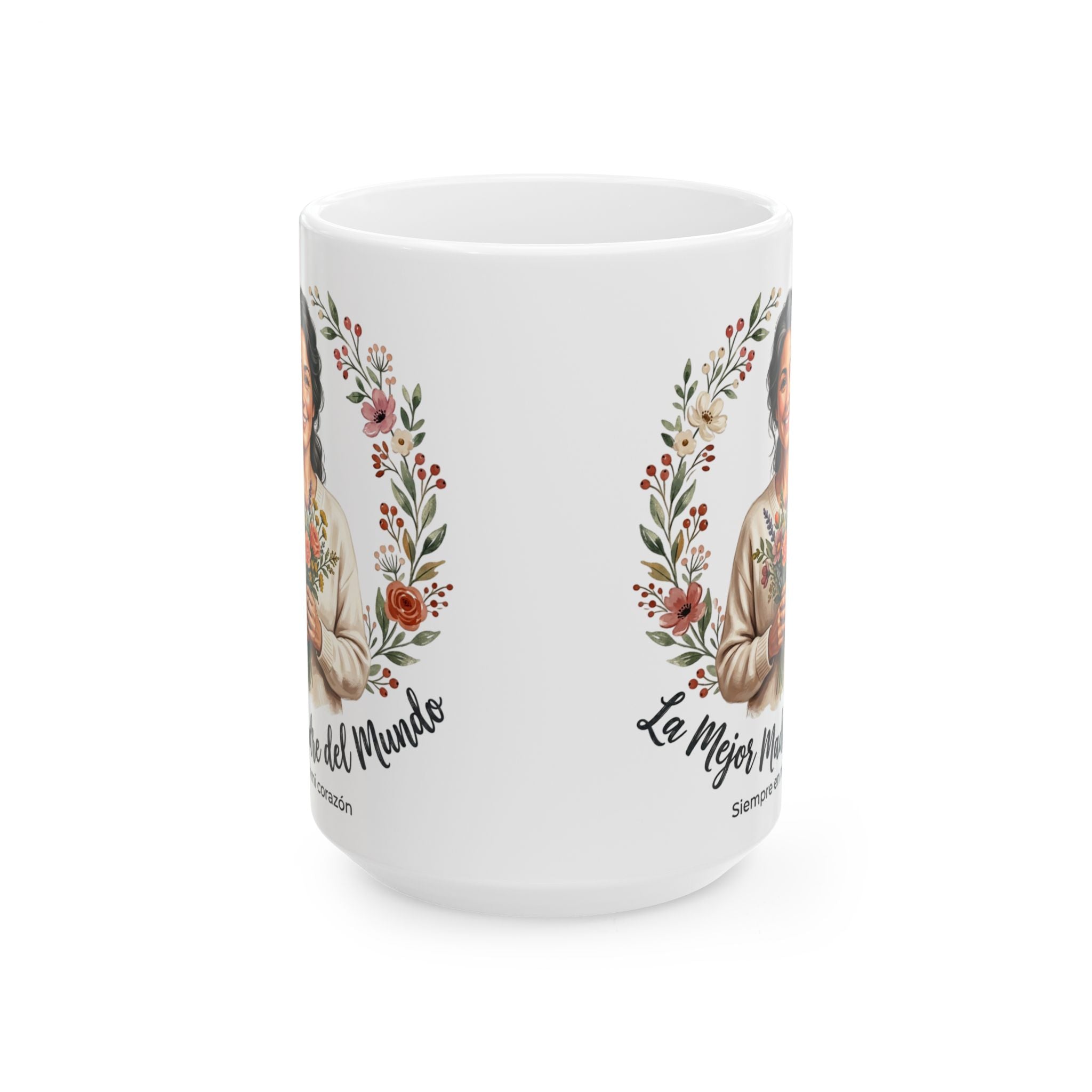 Ceramic Mug — “La Mejor Madre del Mundo” Floral Mother’s Day Coffee Mug (11oz, 15oz)