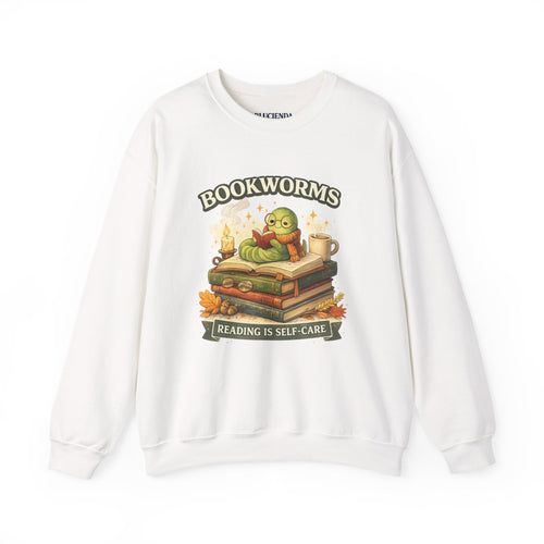 Bookworms Crewneck Sweatshirt — "Reading Is Self-Care" Cozy Graphic Sweatshirt