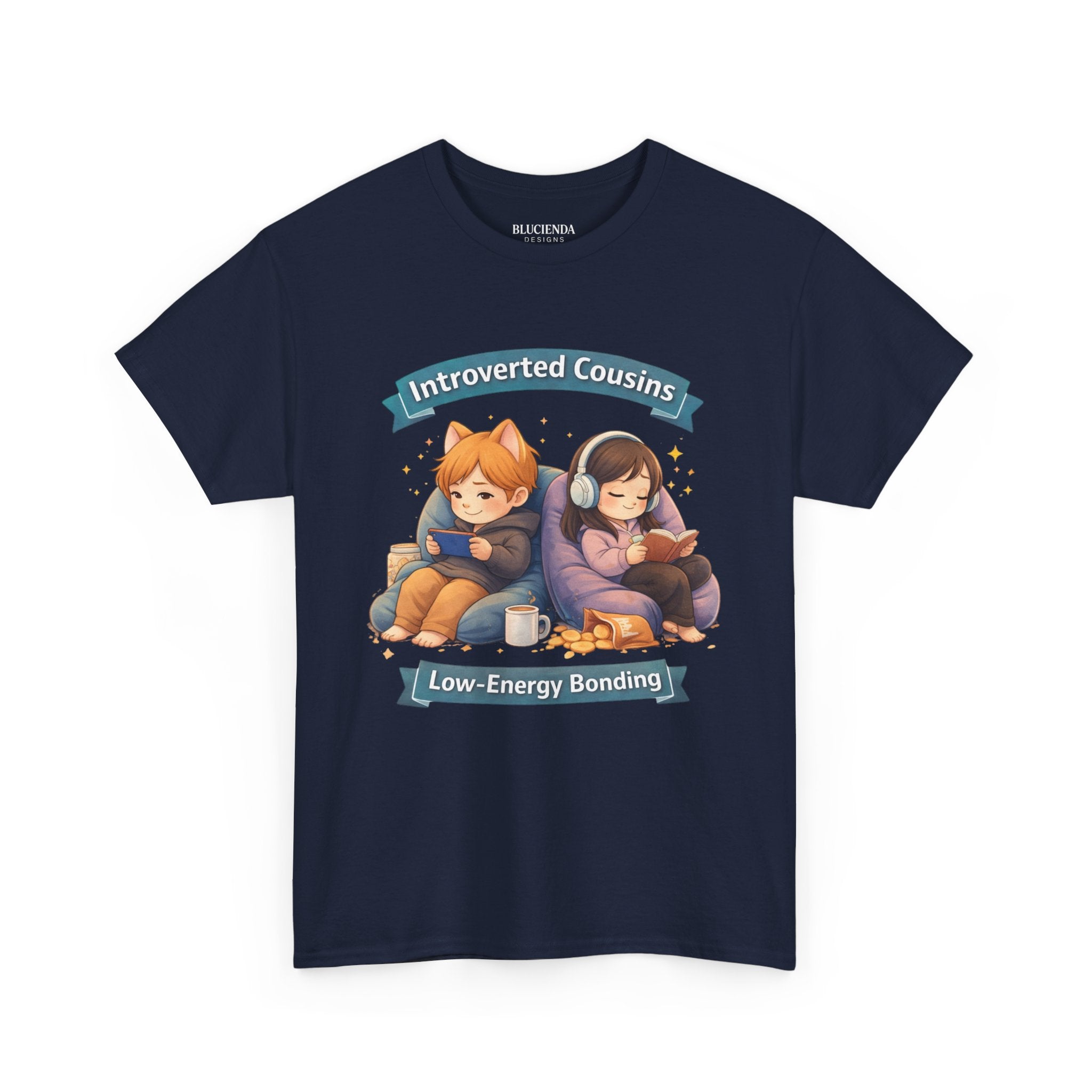 Introverted Cousins Tee — "Low‑Energy Bonding" Graphic T‑Shirt