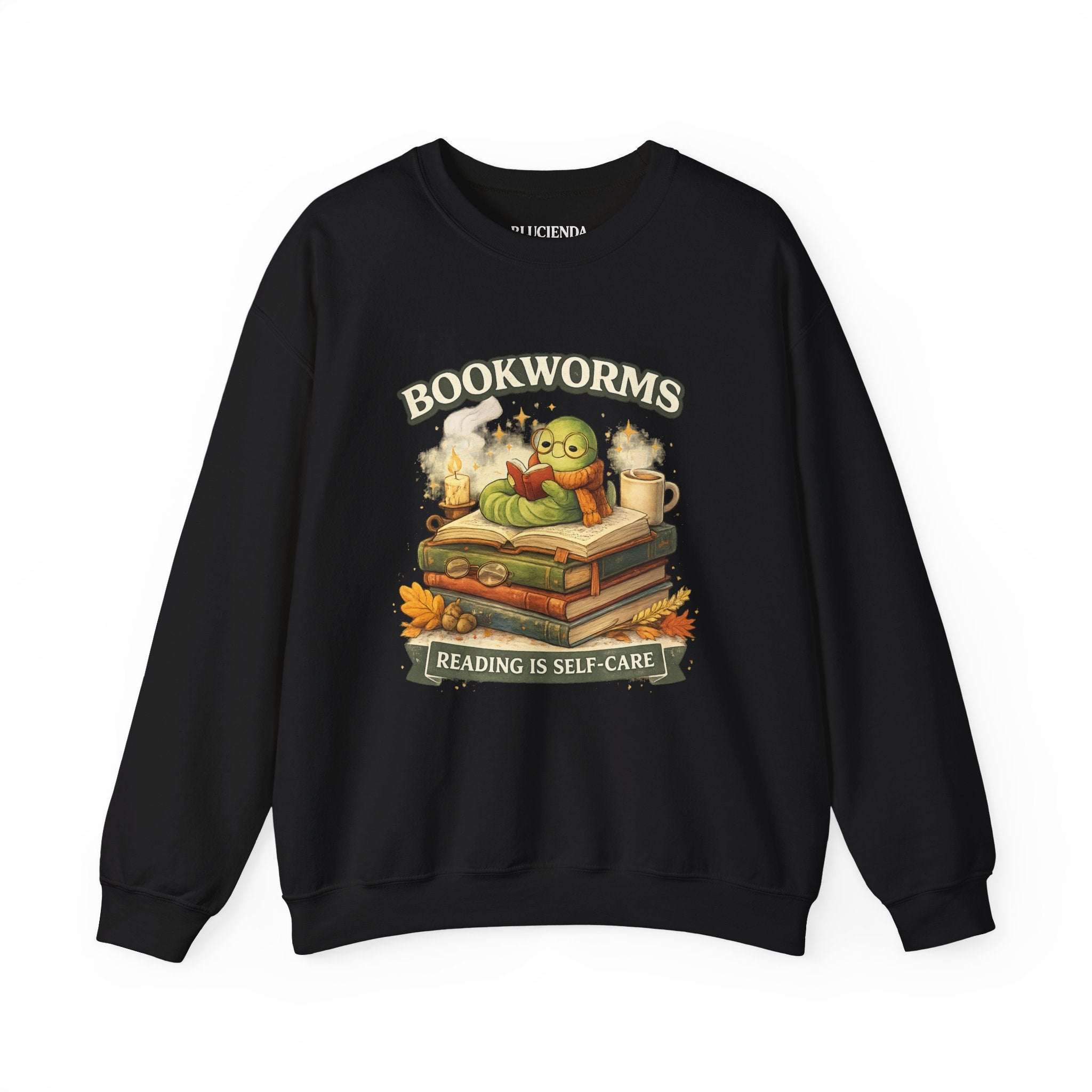Bookworms Crewneck Sweatshirt — "Reading Is Self-Care" Cozy Graphic Sweatshirt