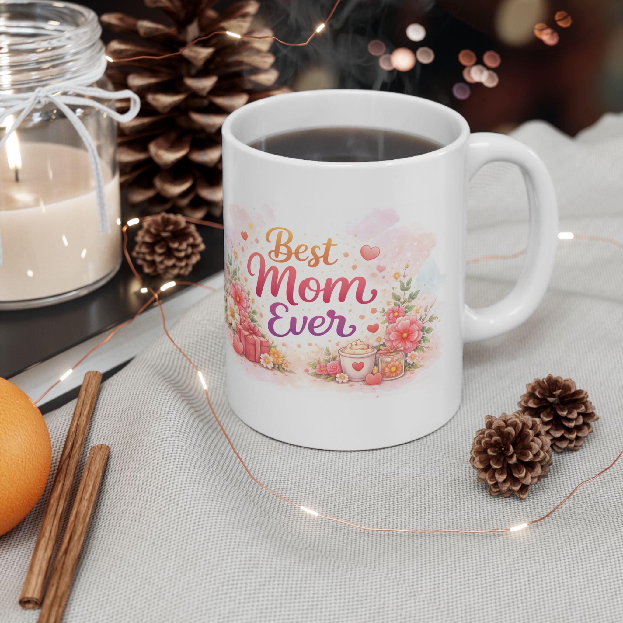 Best Mom Ever Floral Mug (11/15oz)